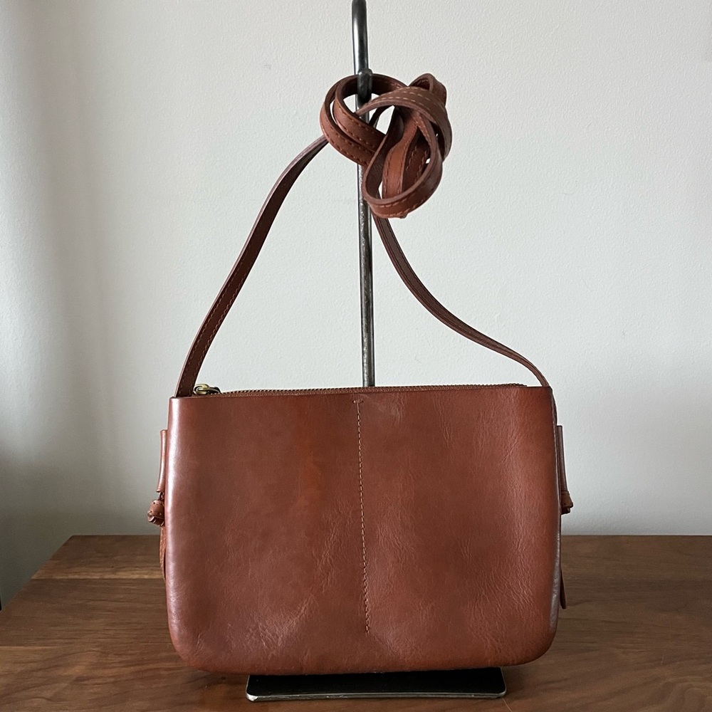 Madewell The Knotted Crossbody Bag Genuine Leather in Tan - Picture 2 of 14